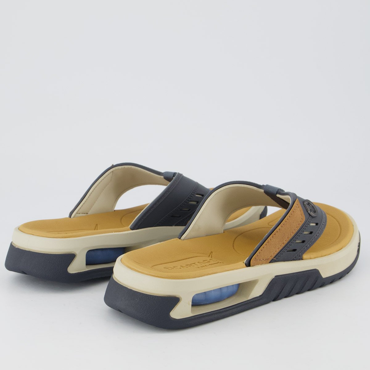Chinelo Cartago Cairo Bege e Azul Azul 4