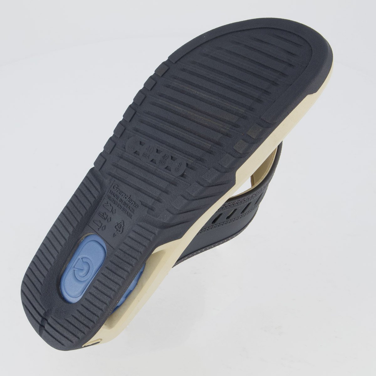 Chinelo Cartago Cairo Bege e Azul Azul 5