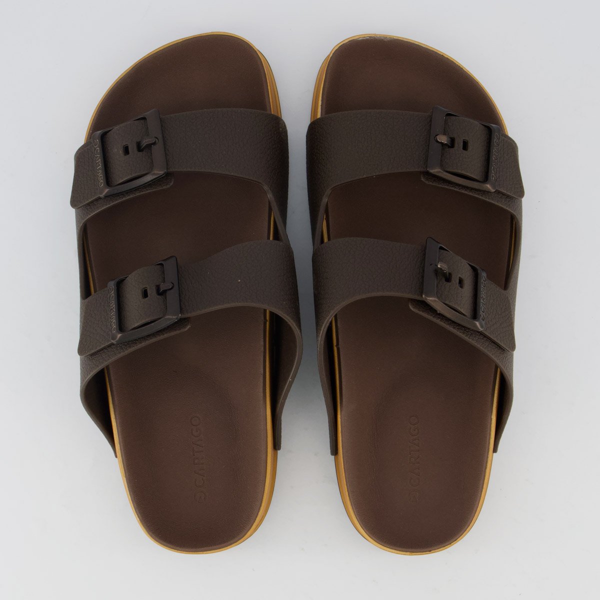 Chinelo Cartago Slide Milão Plus Marrom