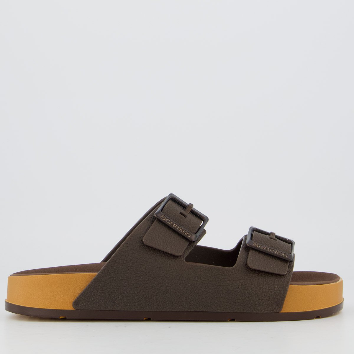 Chinelo Cartago Slide Milão Plus Marrom Marrom 2