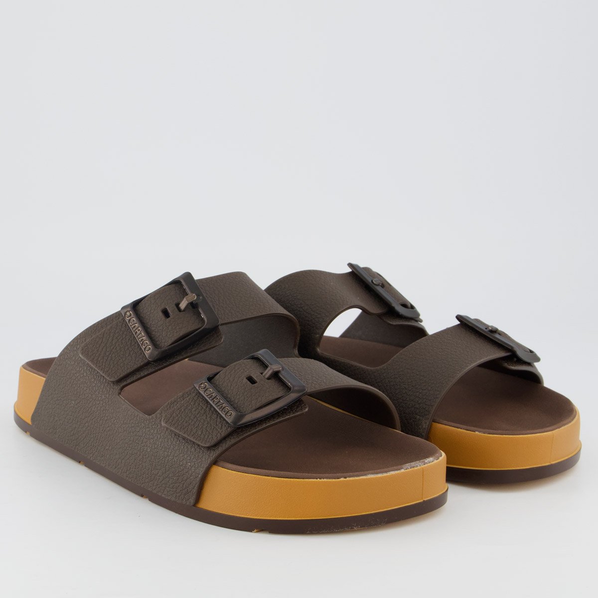 Chinelo Cartago Slide Milão Plus Marrom Marrom 3