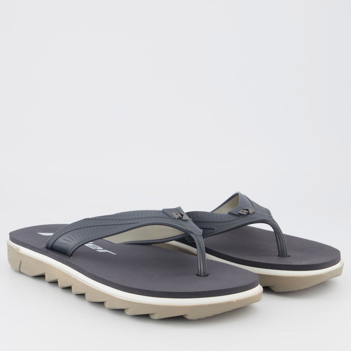 Chinelo Rider Rw Plus Cinza Azul Marinho 3