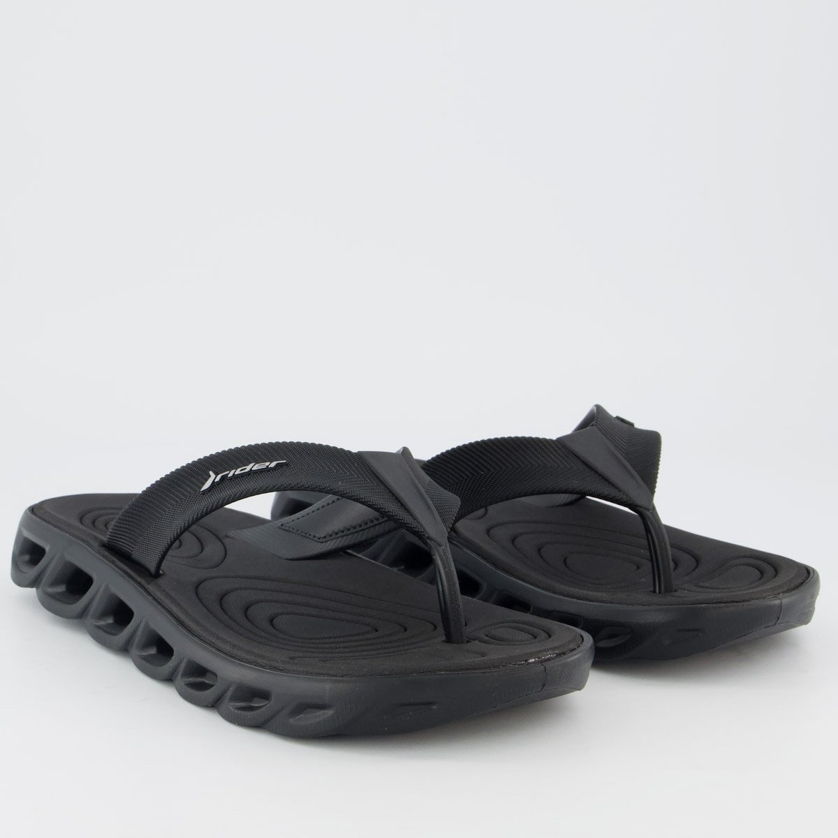 Chinelo Rider Power Low Preto Preto 3