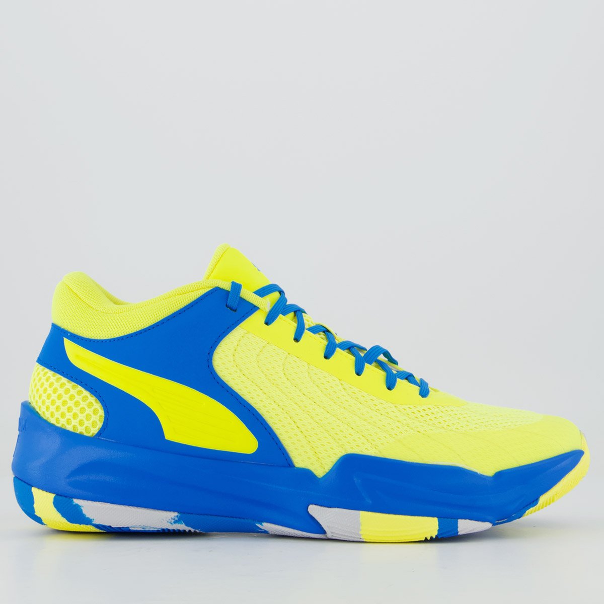 Tênis Puma Court Pro 2 Marble Azul e Amarelo