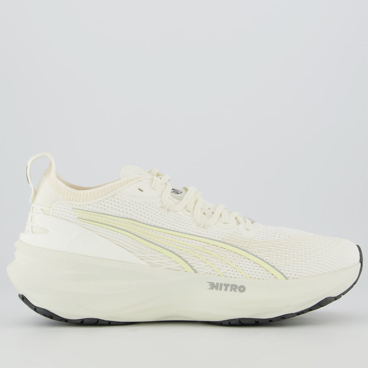 Tênis Puma Forever Run Nitro 2 Branco e Dourado