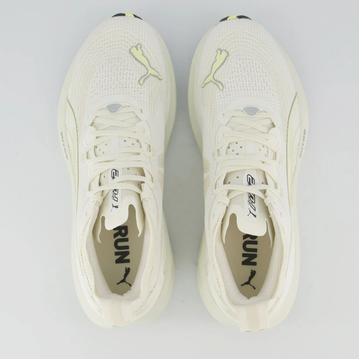 Tênis Puma Forever Run Nitro 2 Branco e Dourado Bege 4