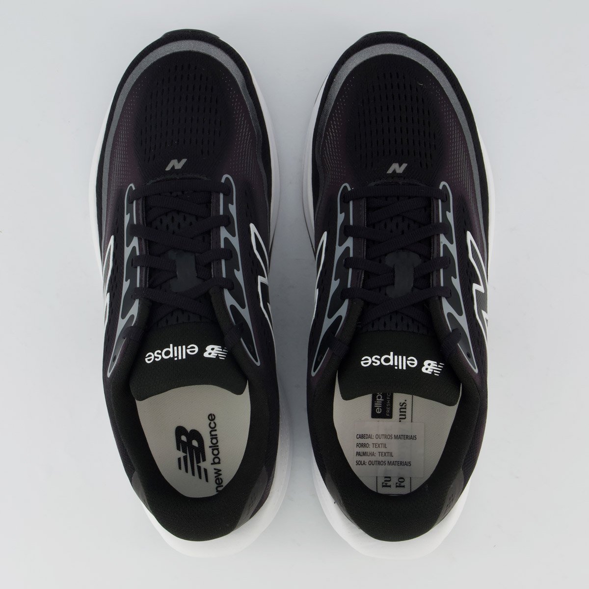 Tênis New Balance Fresh Foam Ellipse Preto e Branco Preto 4