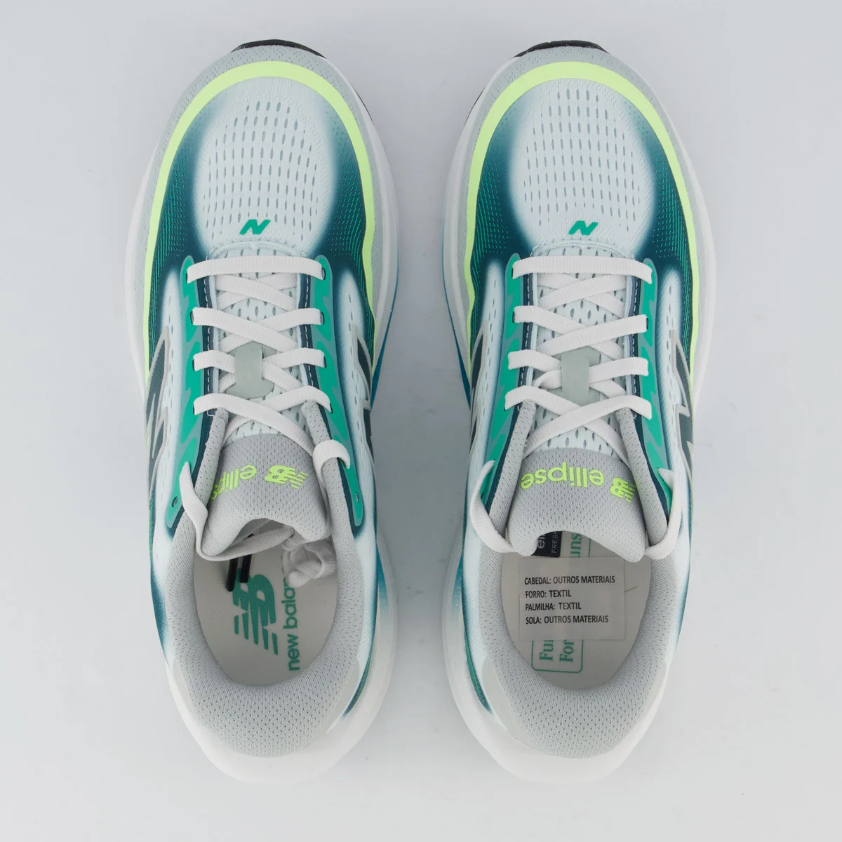 Tênis New Balance Fresh Foam Ellipse Feminino Branco e Verde Verde/Branco 4