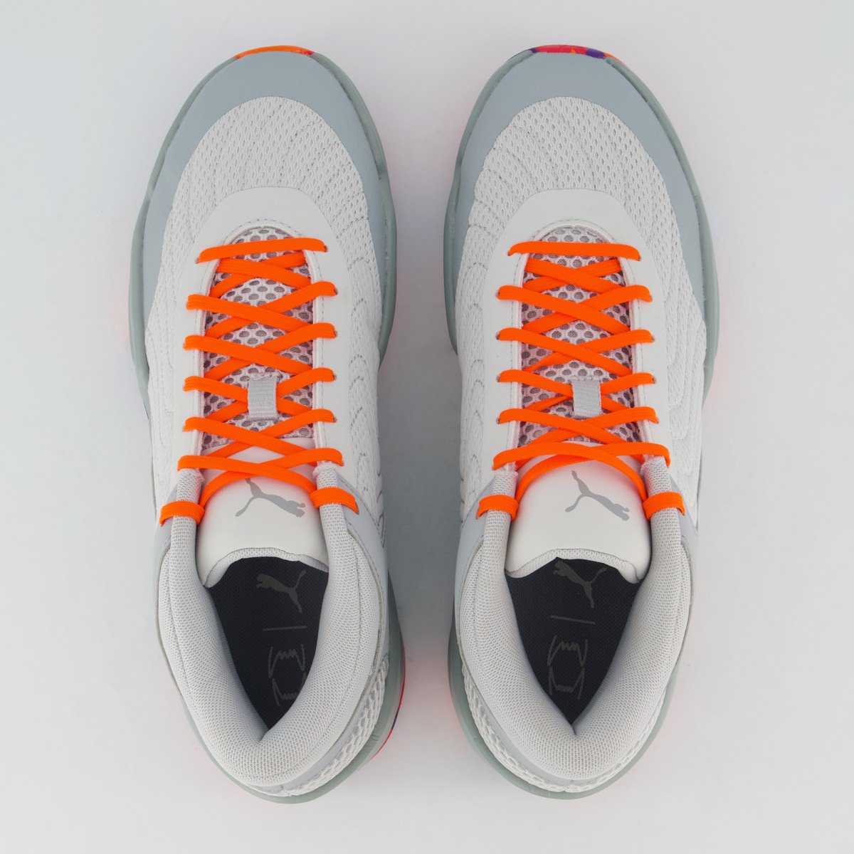 Tênis Puma Court Pro 2 Marble Cinza e Laranja Cinza/Branco 4