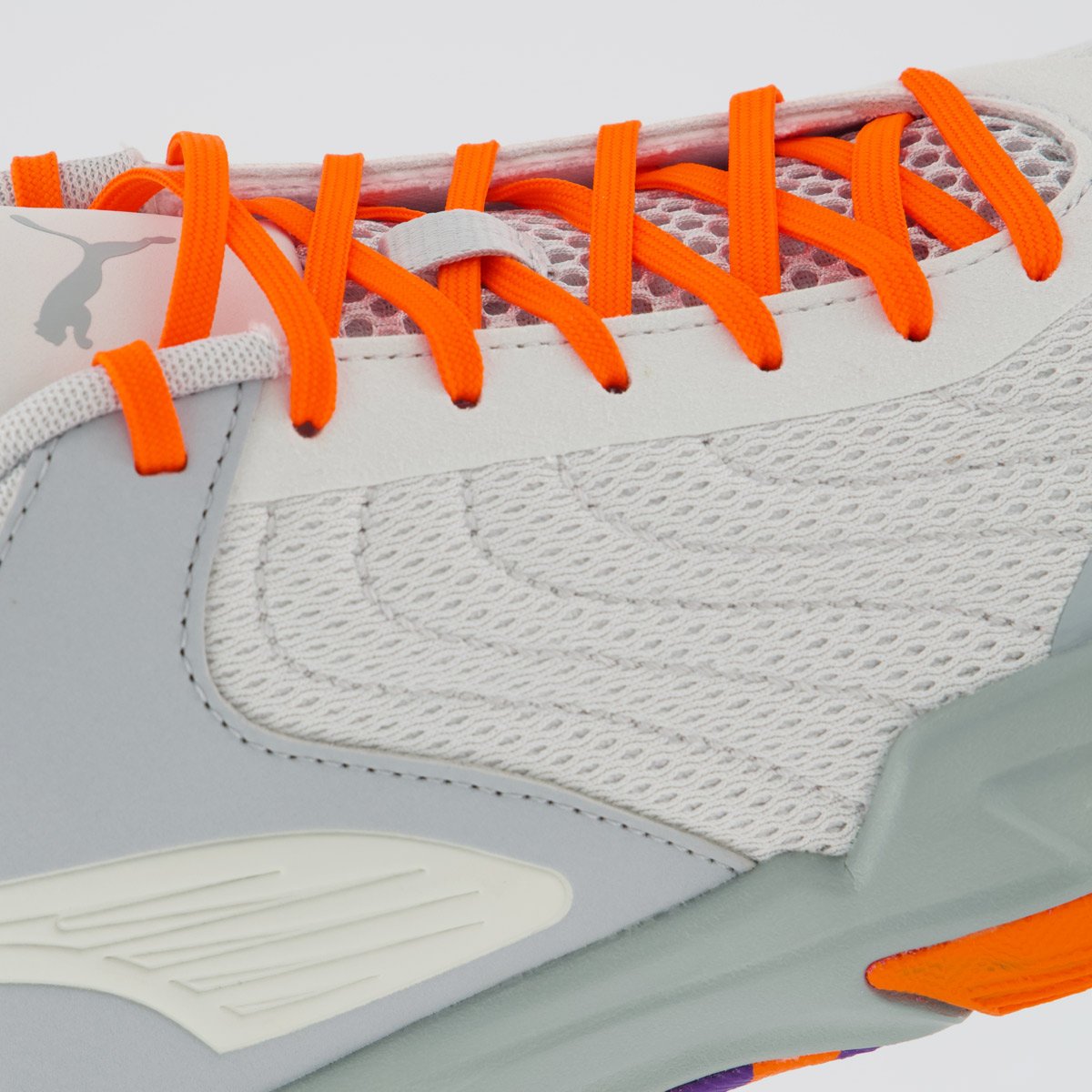 Tênis Puma Court Pro 2 Marble Cinza e Laranja Cinza/Branco 7