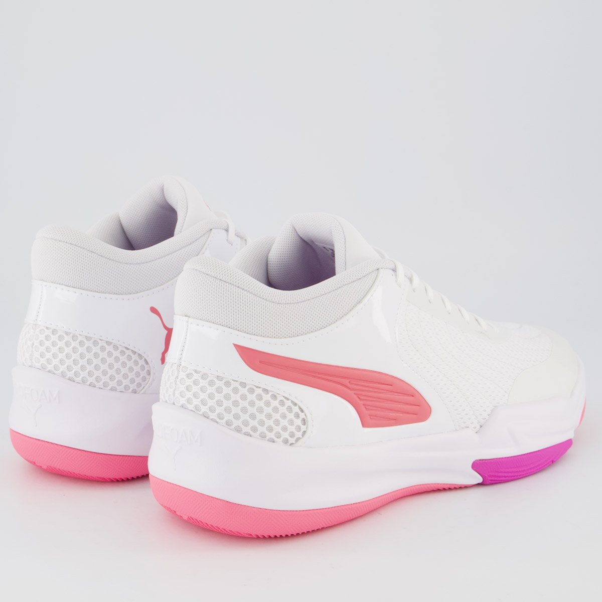 Tênis Puma Court Pro 2 Metallic Rosa Branco 3