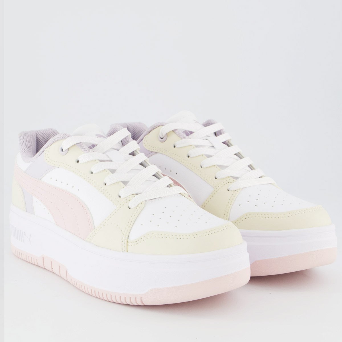 Tênis Puma Rebound Femme Low Bdp Feminino Branco e Lílas Multicores 2
