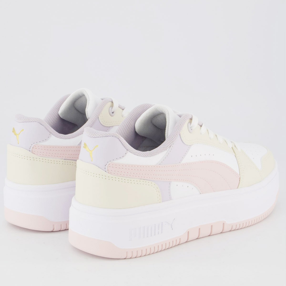 Tênis Puma Rebound Femme Low Bdp Feminino Branco e Lílas Multicores 3