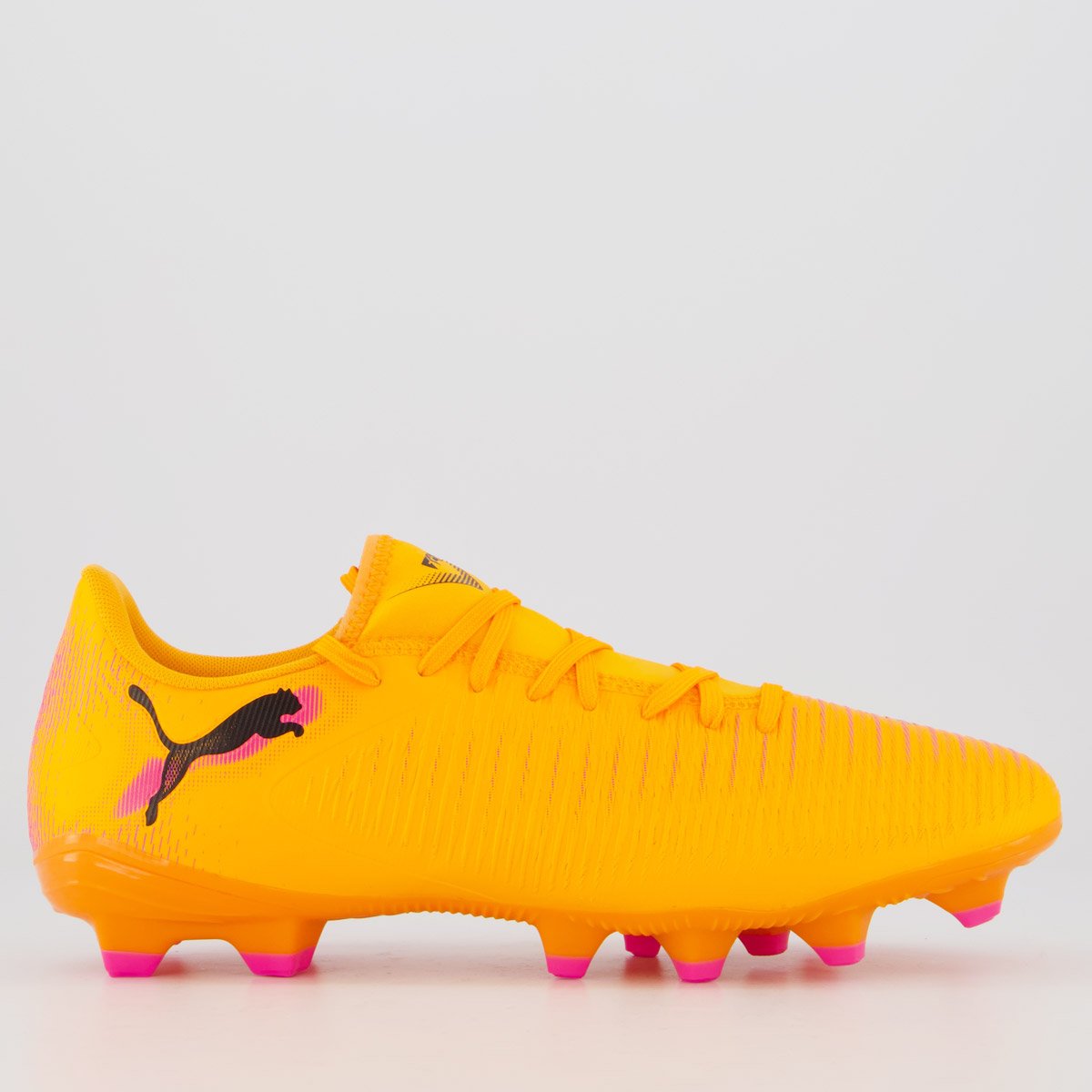Chuteira Puma Future 8 Play FG/AG Campo Laranja Laranja