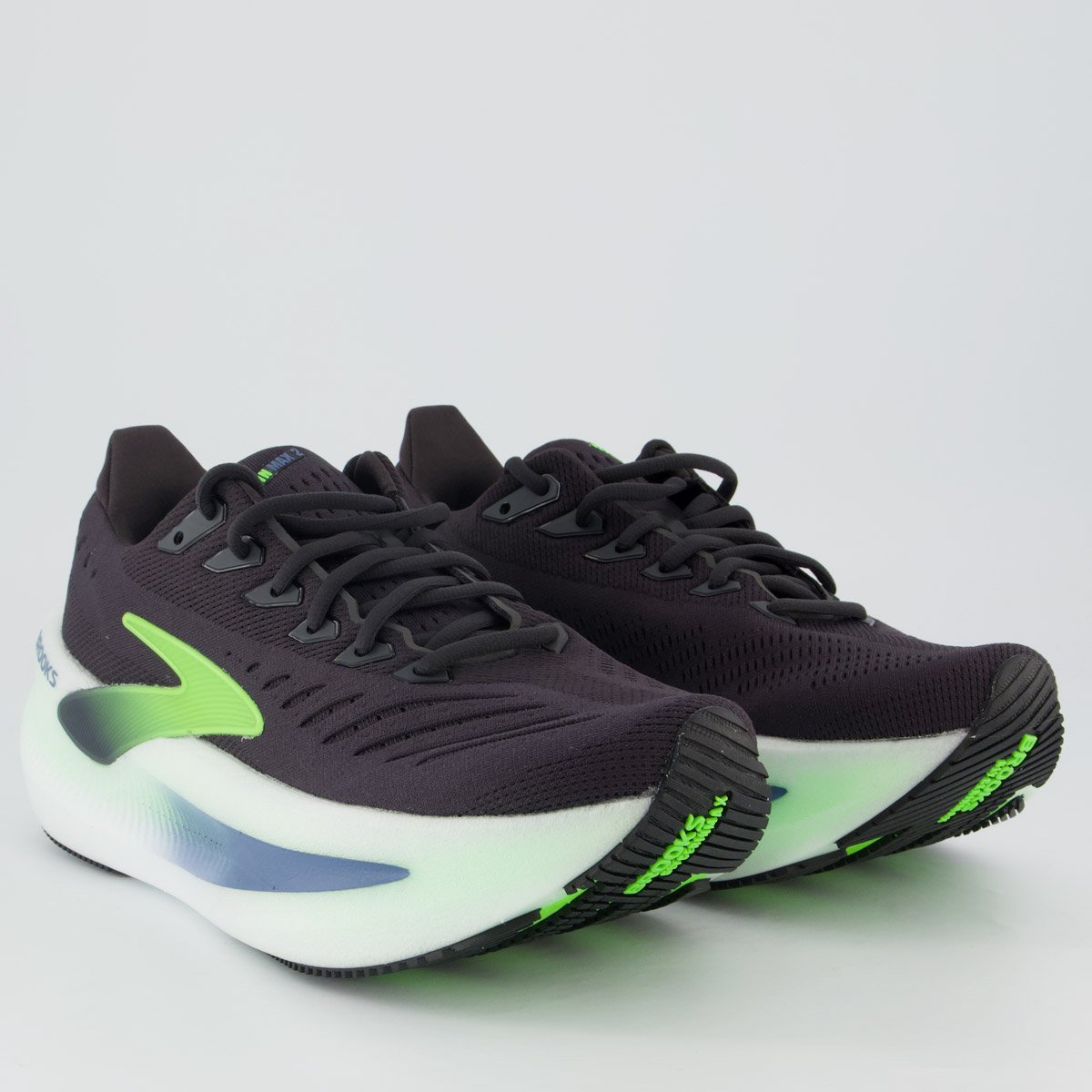 Tênis Brooks Glycerin Max 2 Preto e Verde Preto 2