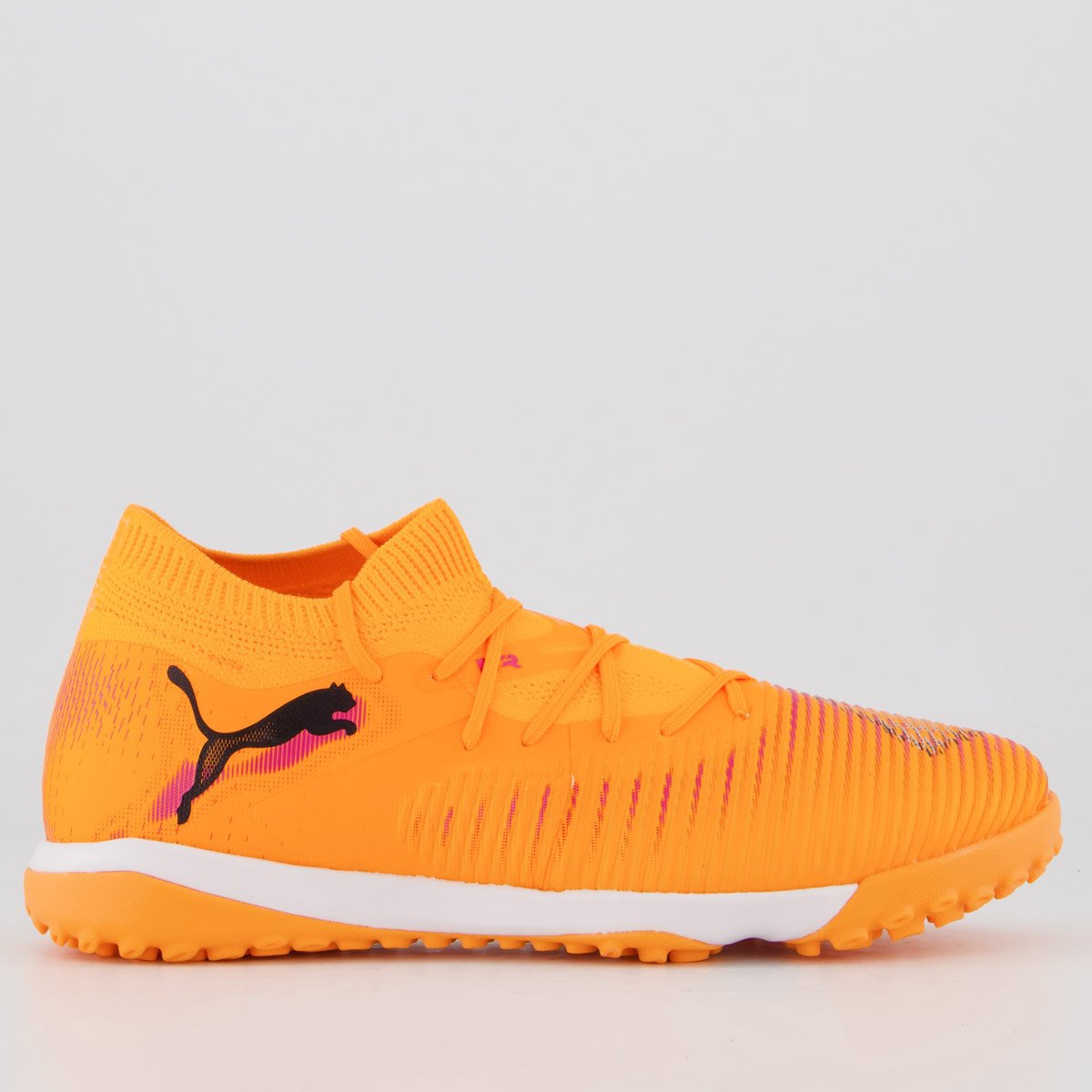 Chuteira Puma Future 8 Match TT Society Juvenil Laranja Laranja
