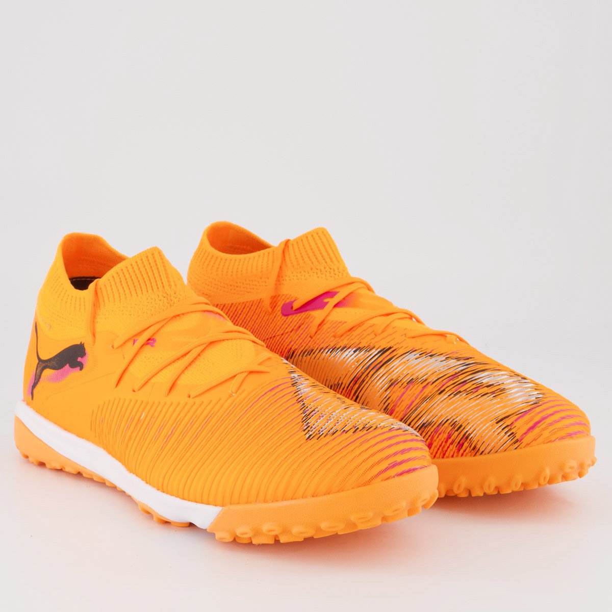 Chuteira Puma Future 8 Match TT Society Juvenil Laranja Laranja