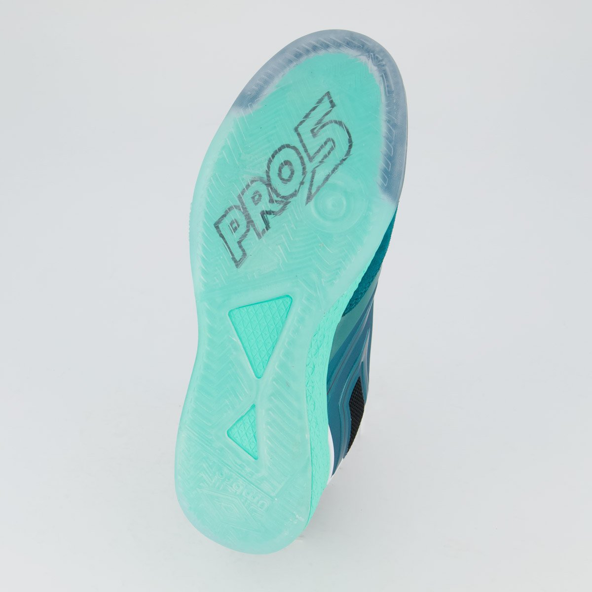 Chuteira Umbro Pro 5 Bump Futsal Preta e Verde Verde 5