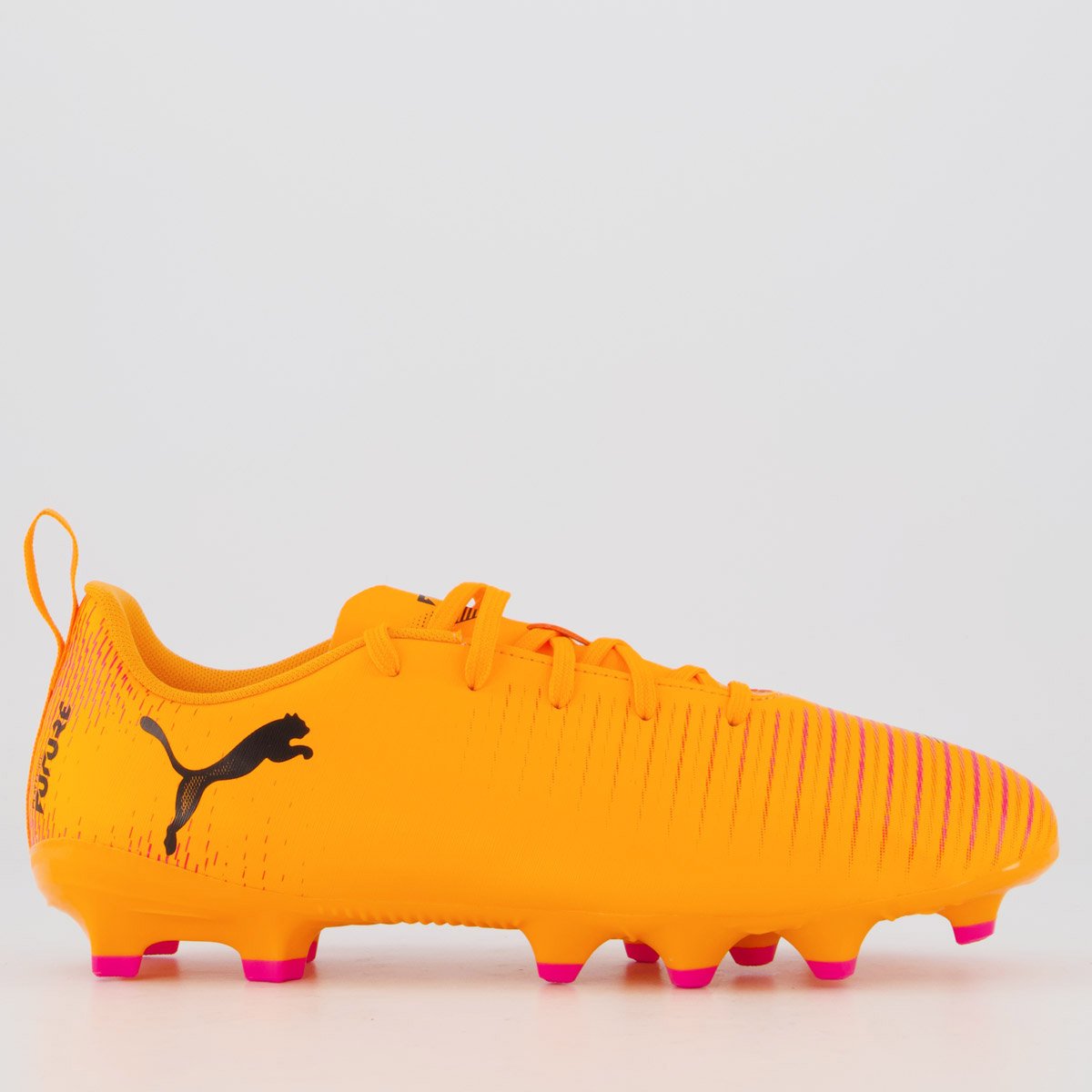 Chuteira Puma Future 8 Play FG/AG Campo Laranja Laranja