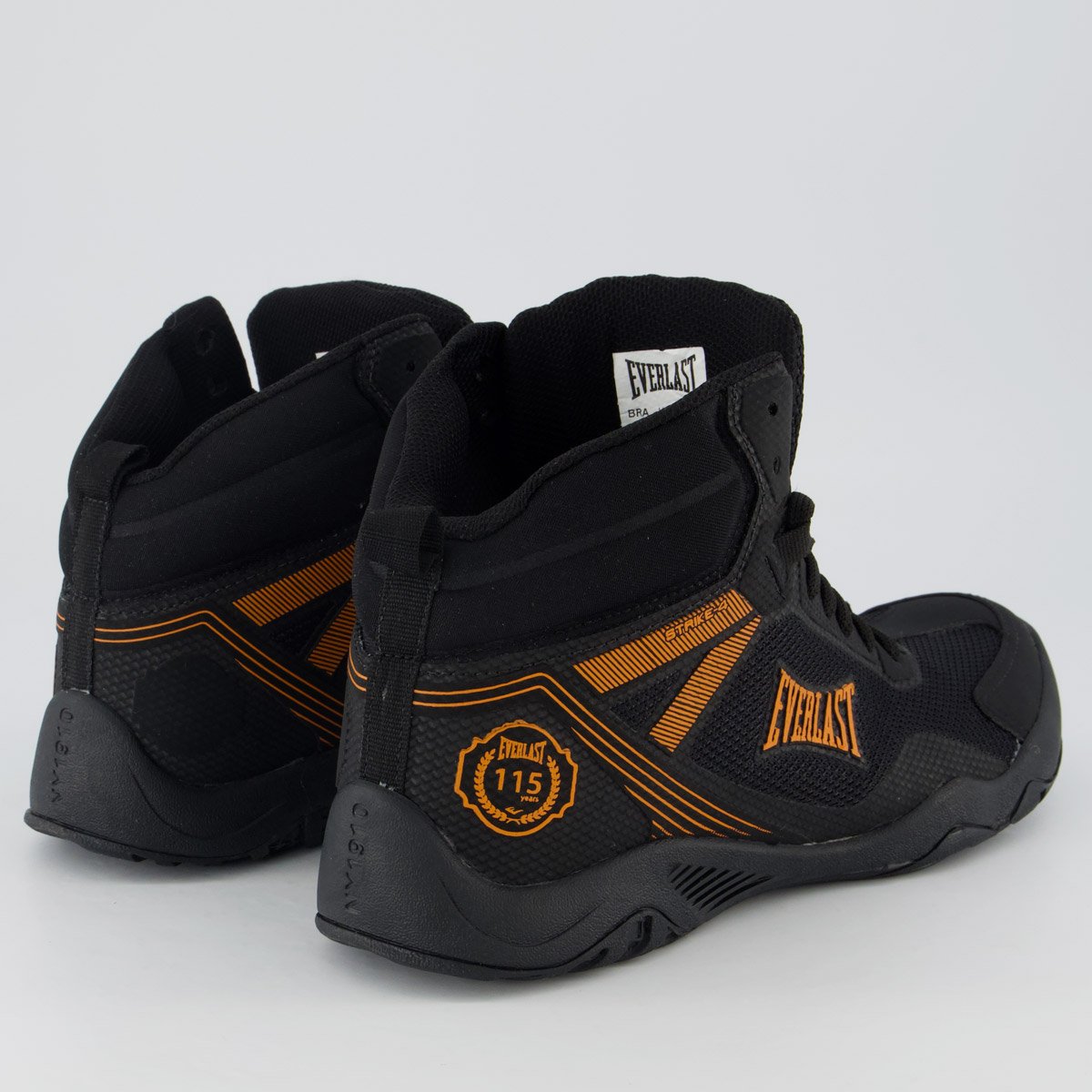 Tênis Everlast Strike 4 Cano Médio Preto e Laranja Preto 3