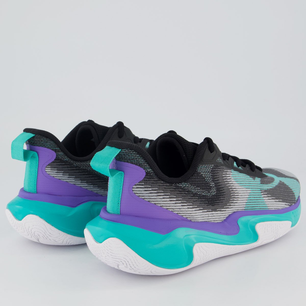 Tênis Under Armour Layup Lilás e Ciano Multicores 3