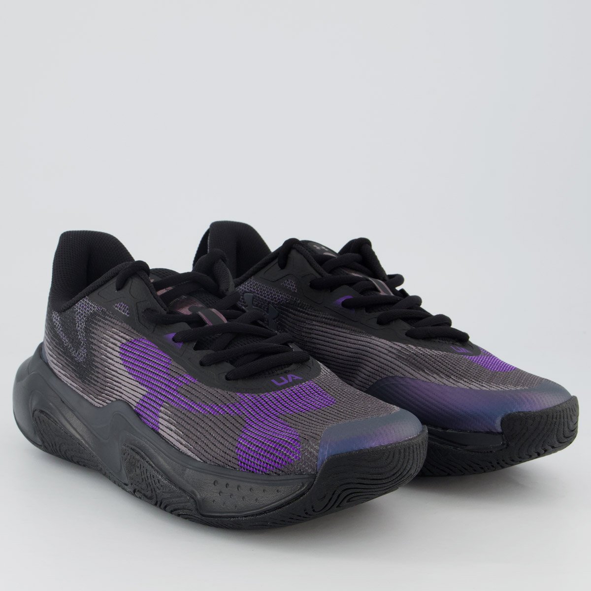 Tênis Under Armour Layup Preto e Roxo Preto 2
