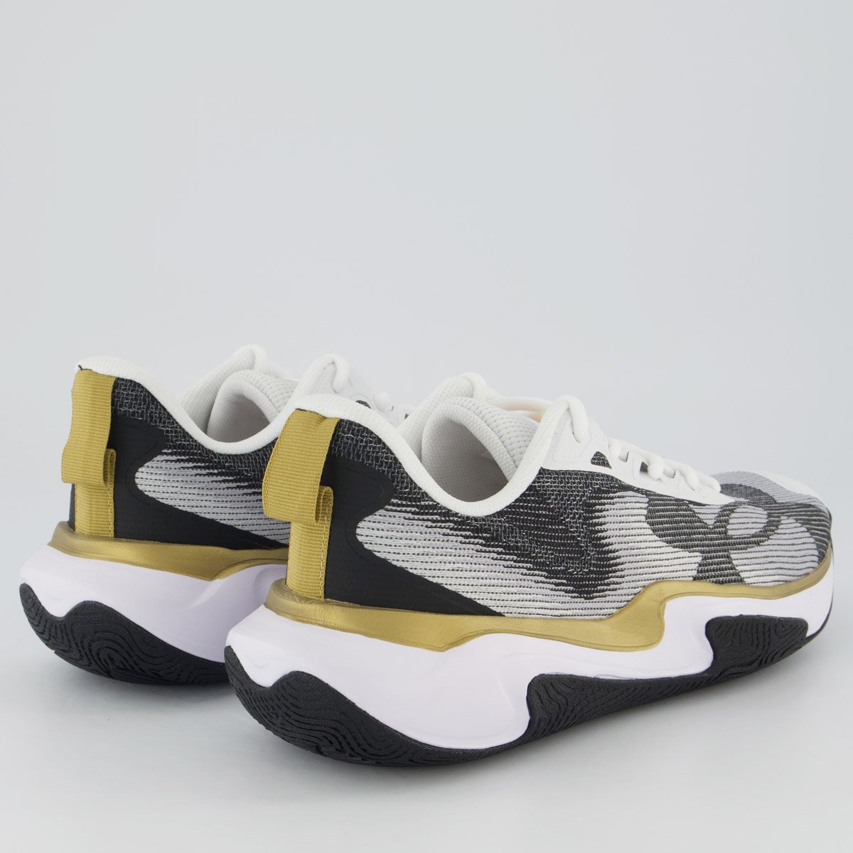 Tênis Under Armour Layup Branco e Preto Cinza 3