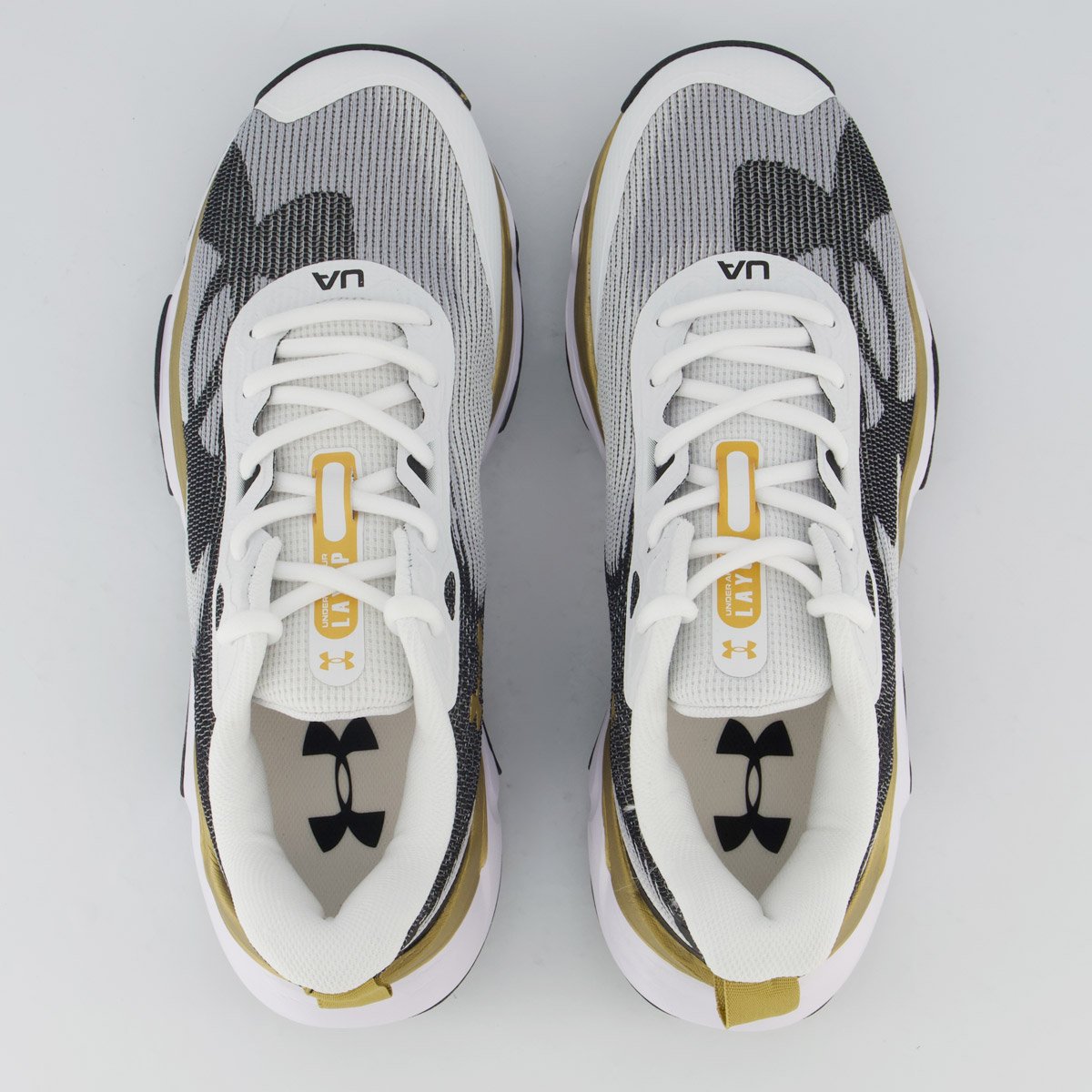 Tênis Under Armour Layup Branco e Preto Cinza 4