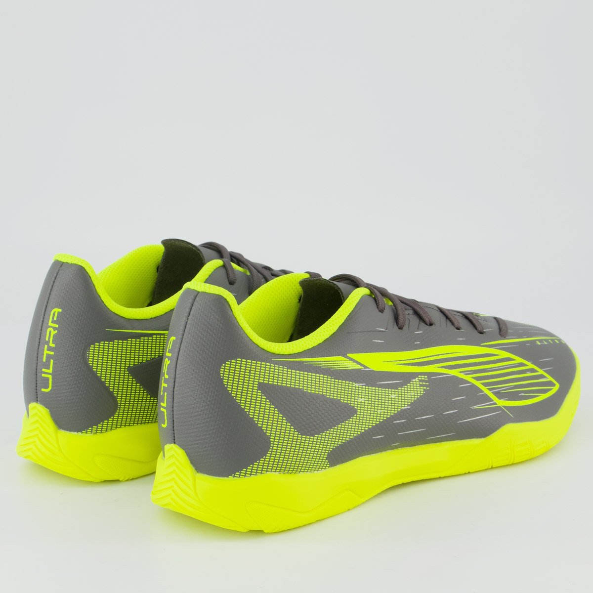 Chuteira Puma Ultra 5 Play IT Futsal Cinza e Amarelo Cinza 3