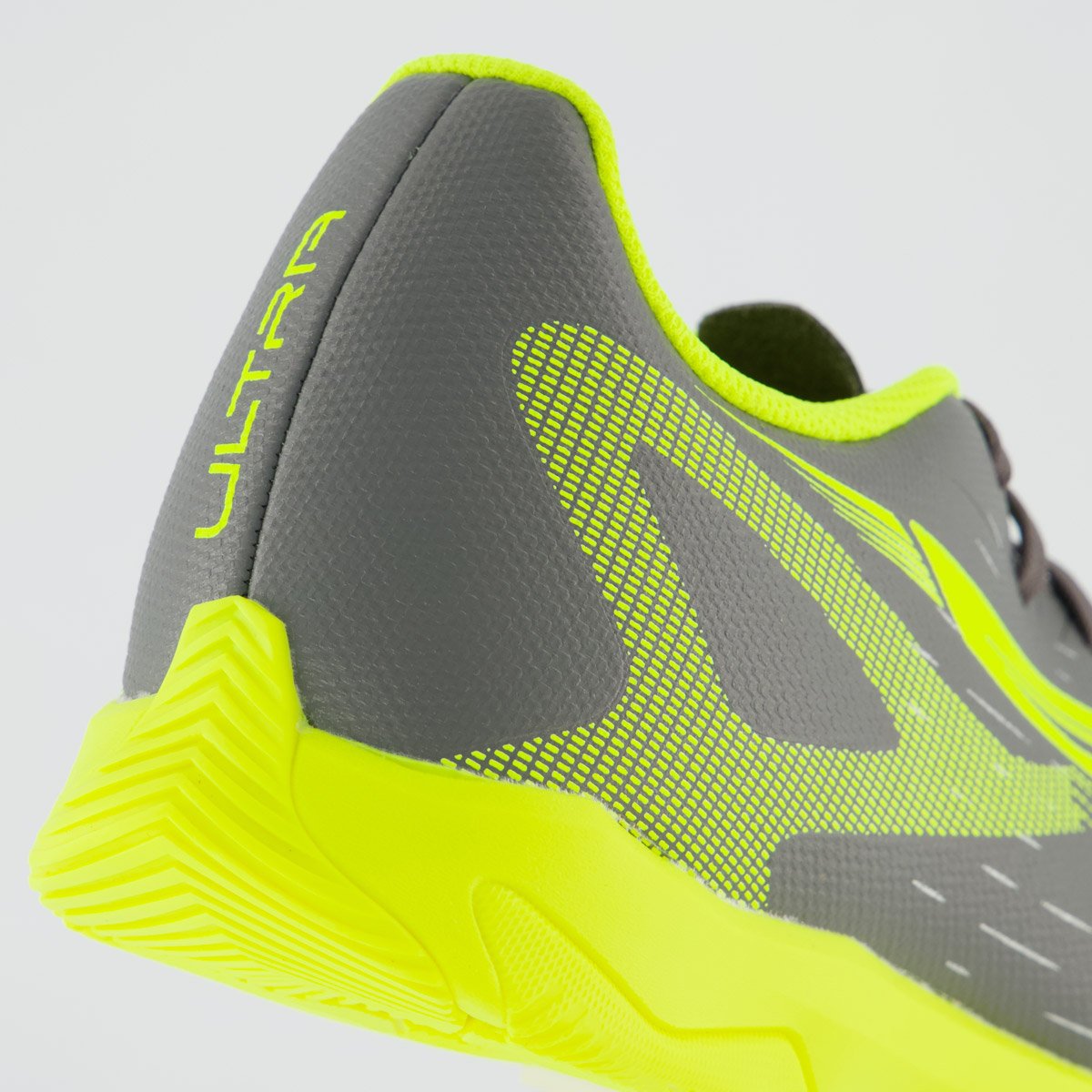 Chuteira Puma Ultra 5 Play IT Futsal Cinza e Amarelo Cinza 6