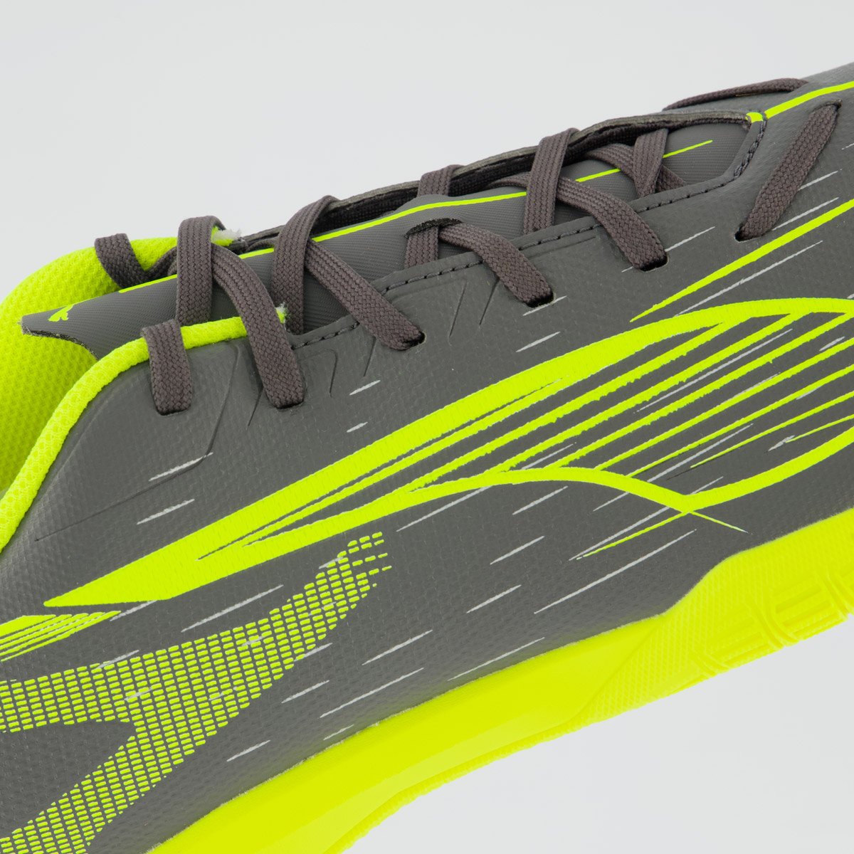 Chuteira Puma Ultra 5 Play IT Futsal Cinza e Amarelo Cinza 7