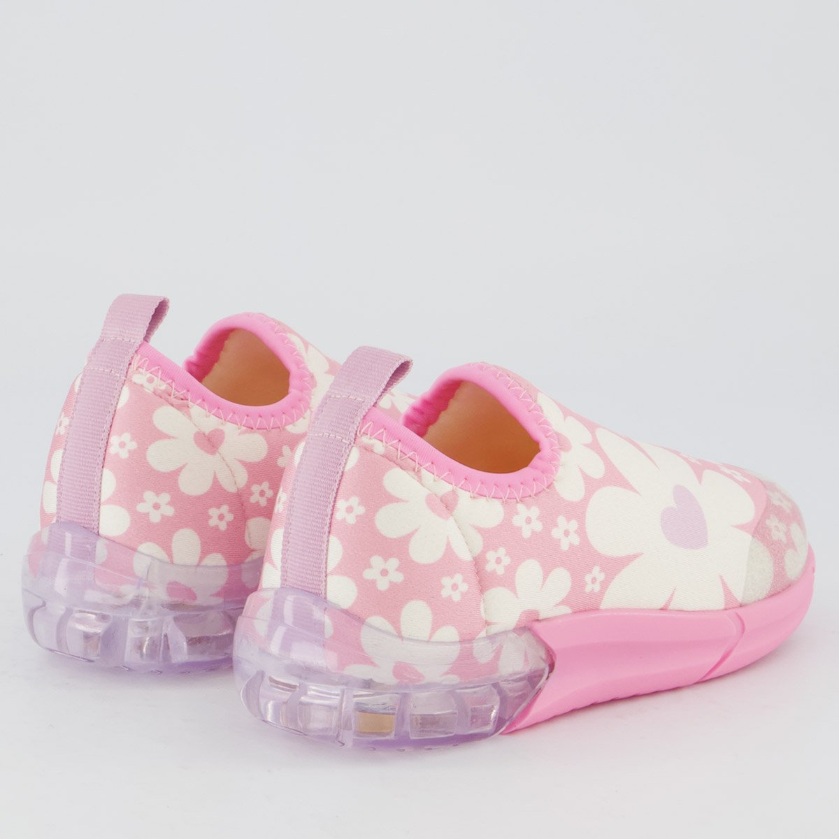 Tênis Bibi Space Floral Com Luzes Rosa Rosa 3