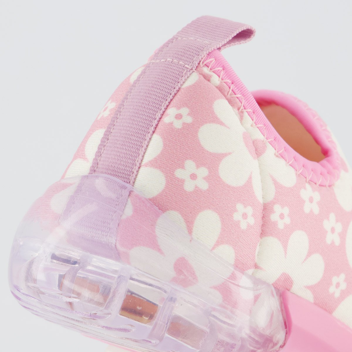 Tênis Bibi Space Floral Com Luzes Rosa Rosa 6