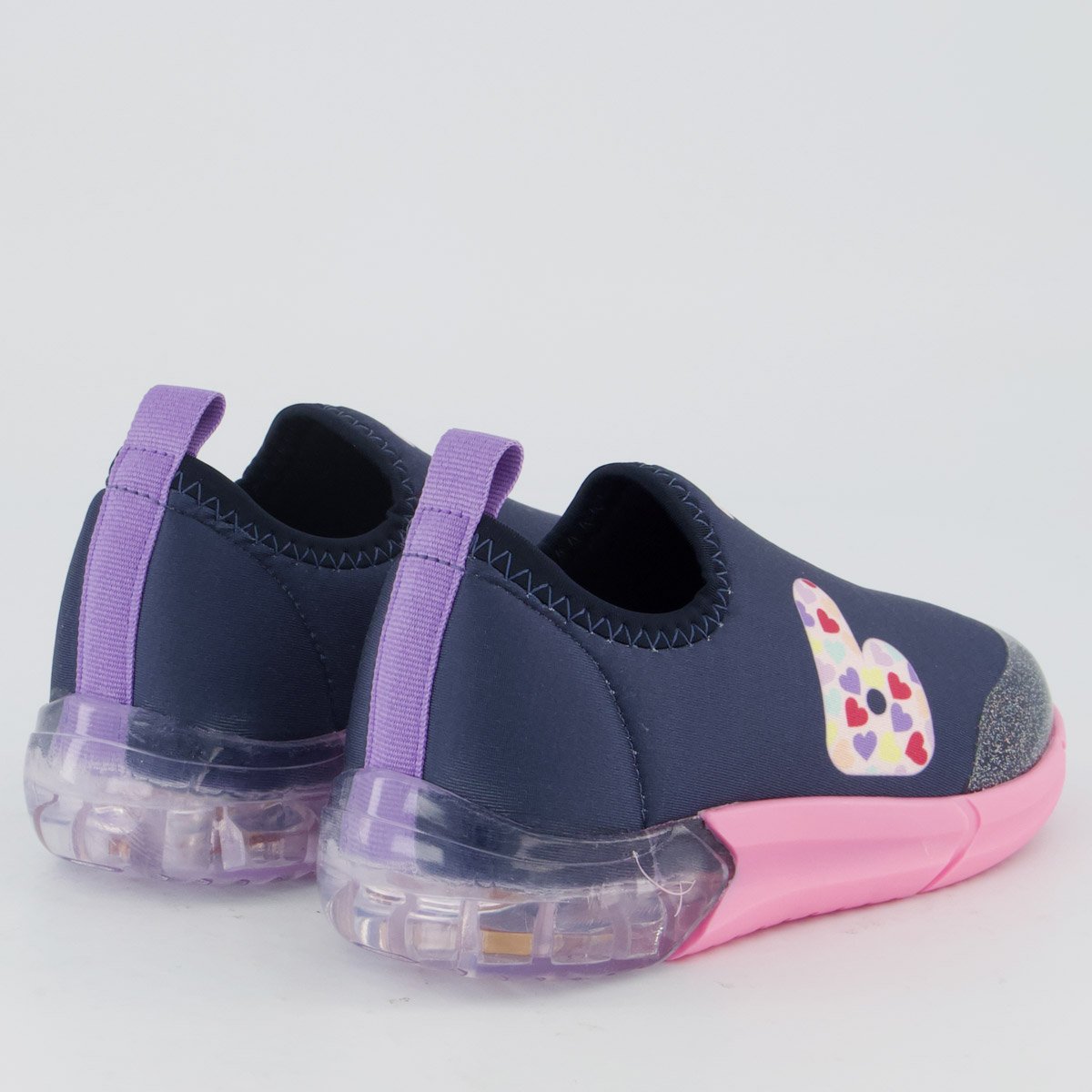 Tênis Bibi Space Marinho e Rosa com Luzes Azul 3