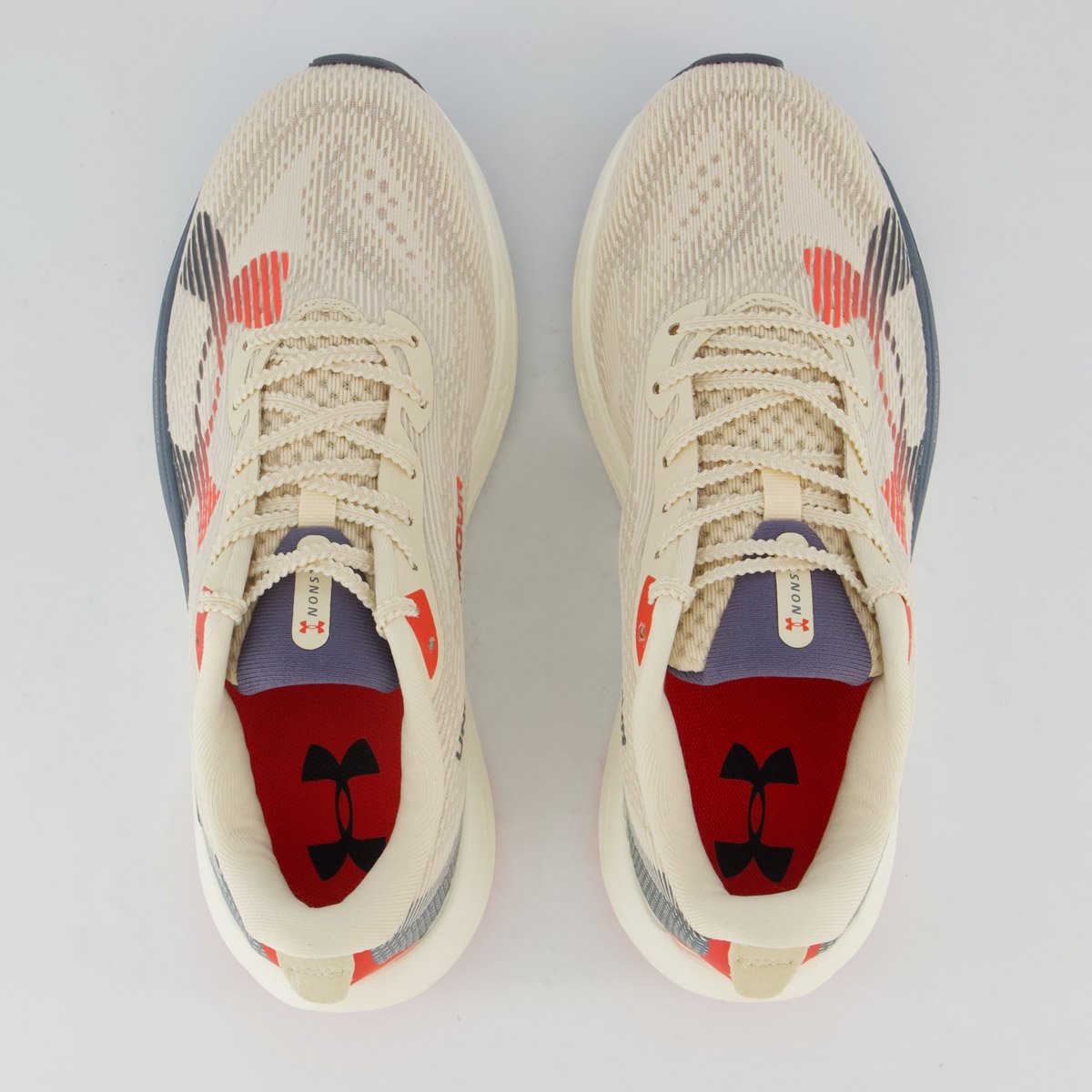 Tênis Under Armour Charged Nonstop Feminino Off White e Cinza Bege 4