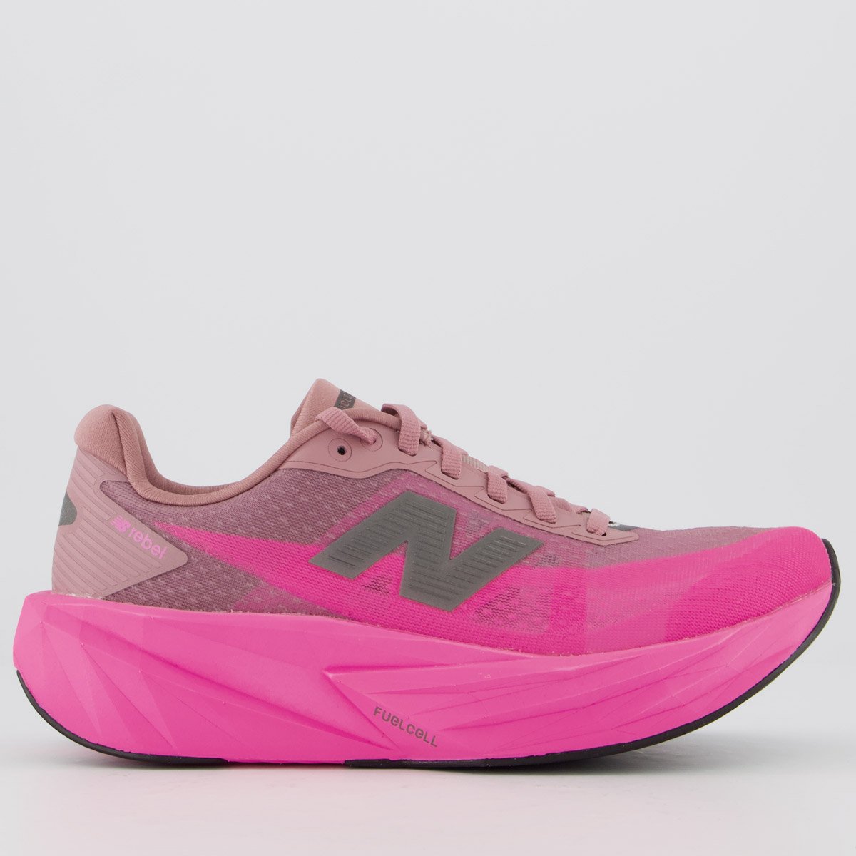 Tênis New Balance Fuelcell Rebel V5 Feminino Rosa e Cinza