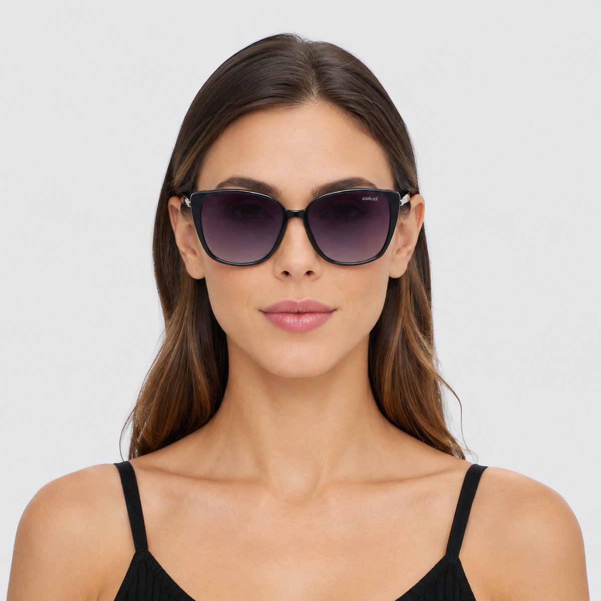 Óculos de Sol Colcci Judy Sun Preto e Dourado Preto 6
