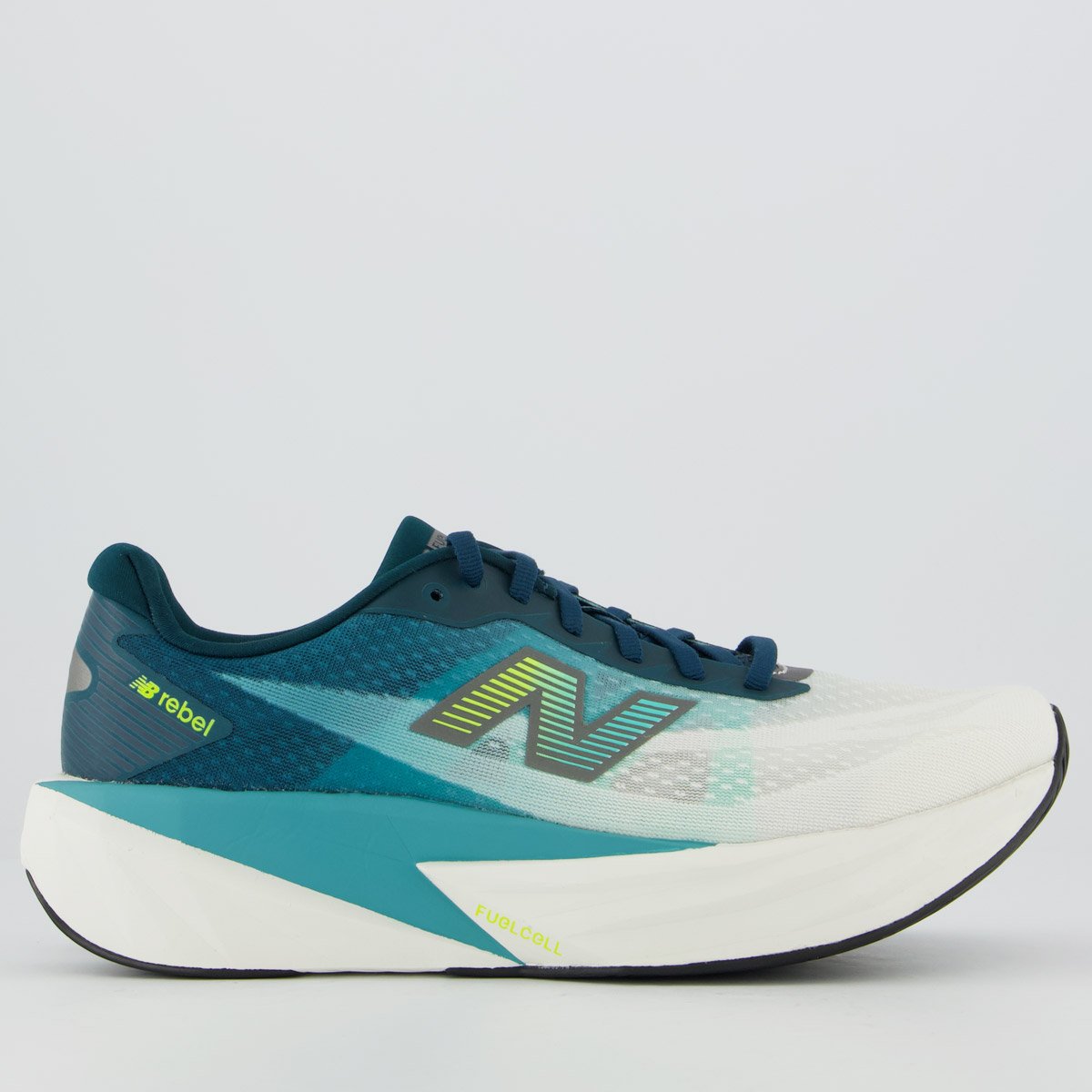 Tênis New Balance Fuelcell Rebel V5 Verde e Azul