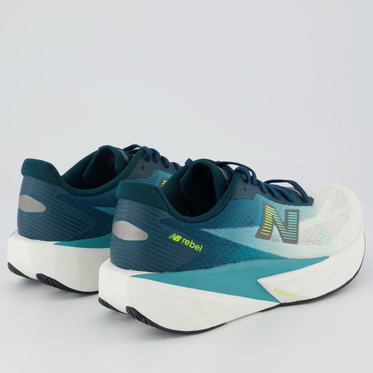 Tênis New Balance Fuelcell Rebel V5 Verde e Azul Branco/Verde/Azul 3