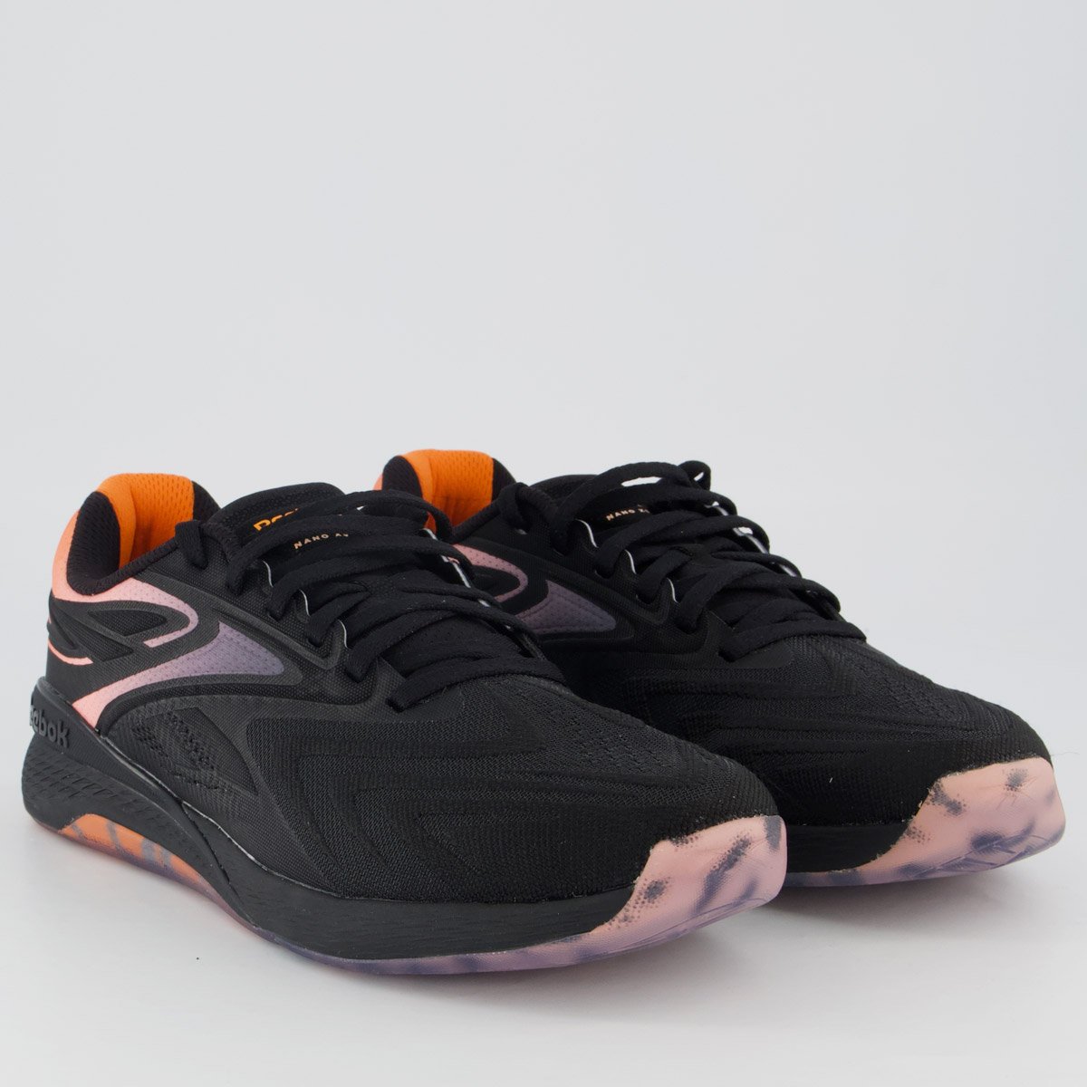 Tênis Reebok Nano X5 Edge Preto e Laranja Feminino Preto 2