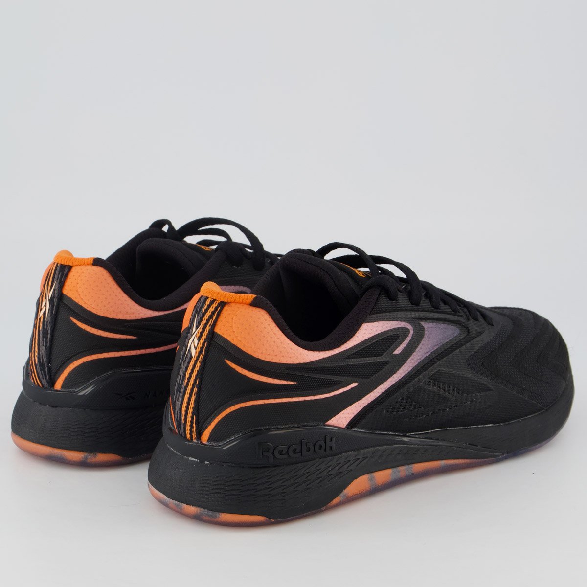 Tênis Reebok Nano X5 Edge Preto e Laranja Feminino Preto 3