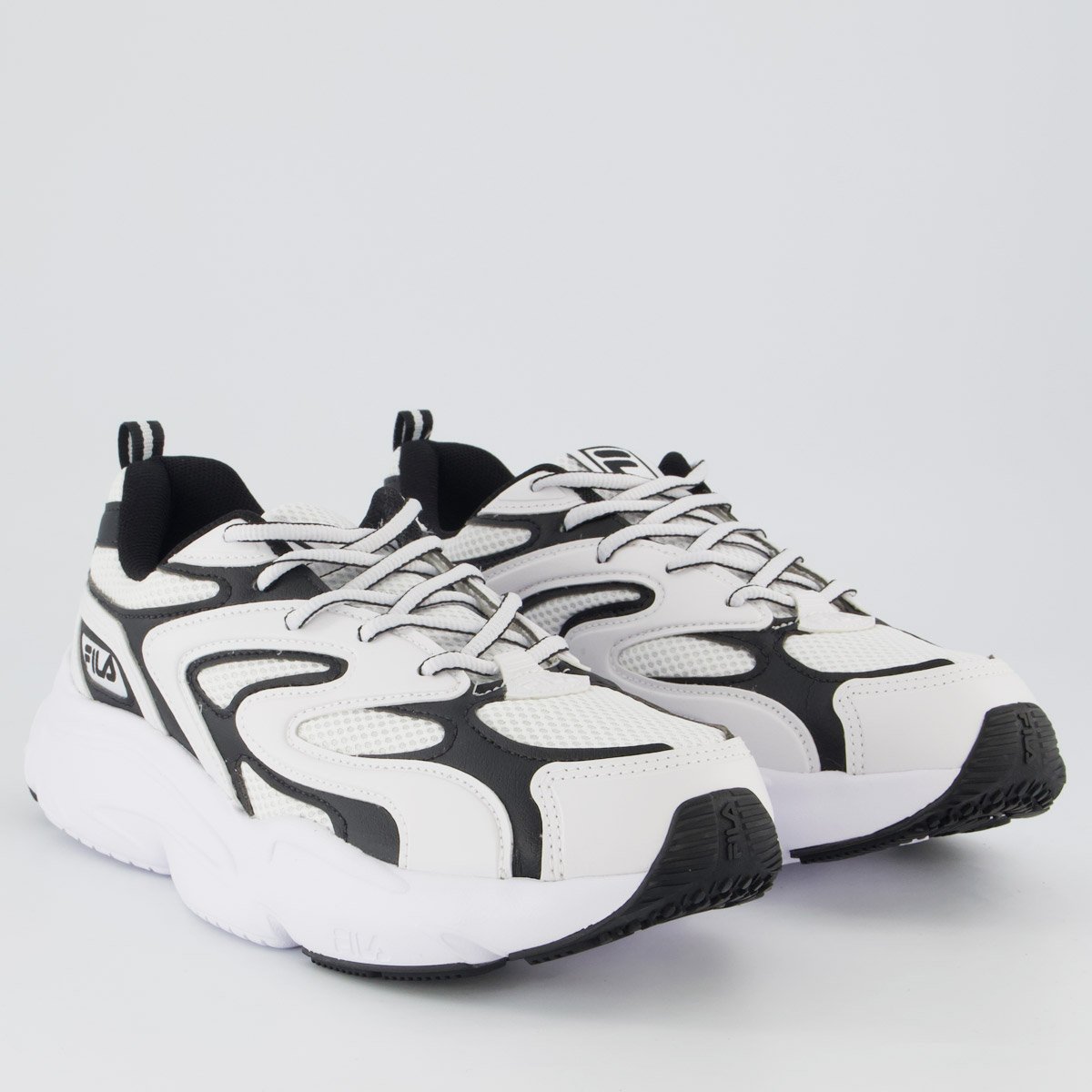Tenis Fila Buzzard Bold Branco e Preto Branco/Preto 2