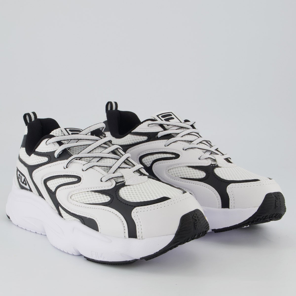 Tenis Fila Buzzard Bold Feminino Branco e Preto Branco/Preto 2