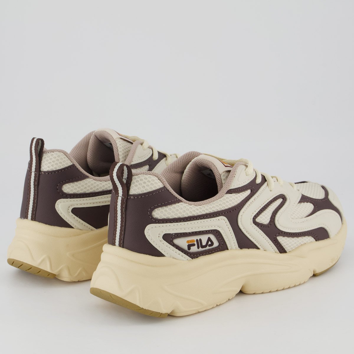 Tenis Fila Buzzard Bold Feminino Off-White e Marrom Off White/Marrom 3