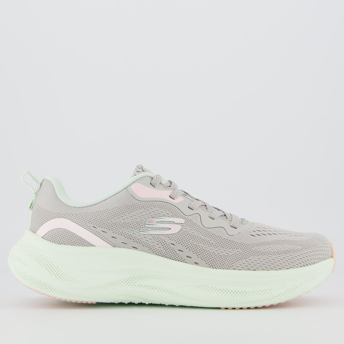Tênis Skechers Skech Cloud Feminino Cinza e Verde