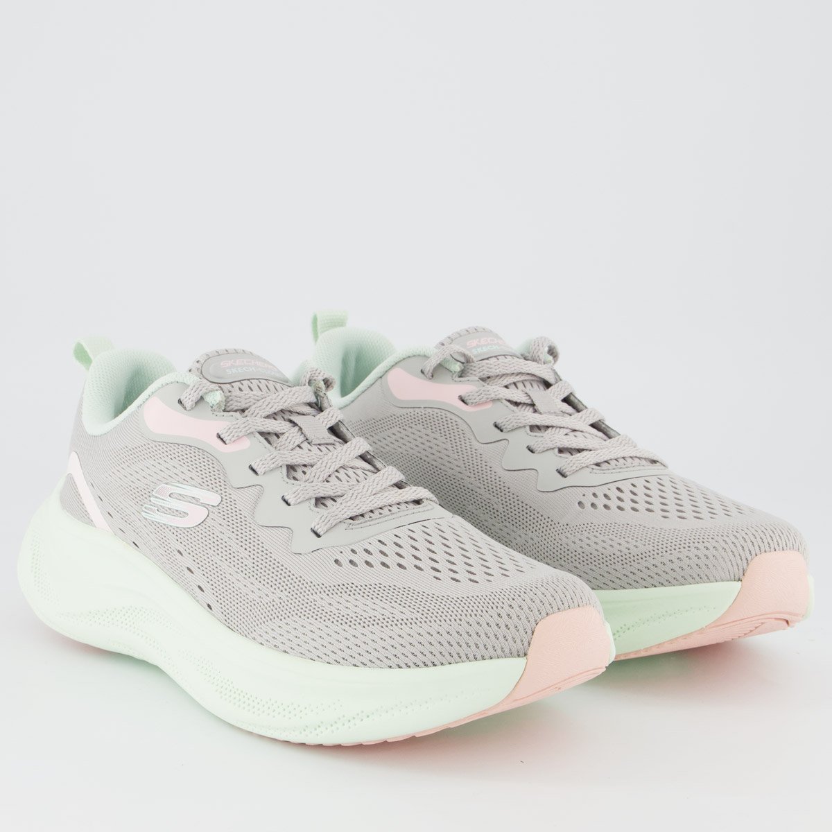 Tênis Skechers Skech Cloud Feminino Cinza e Verde Cinza/Verde 2