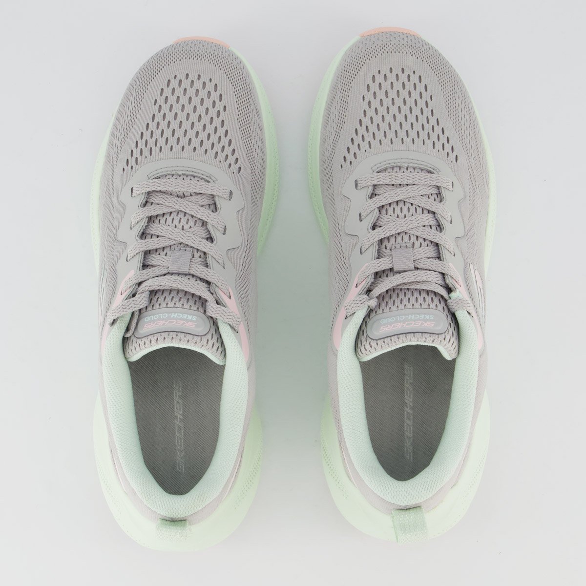 Tênis Skechers Skech Cloud Feminino Cinza e Verde Cinza/Verde 4