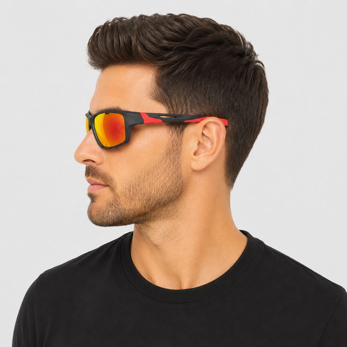 Óculos de Sol Hang Loose Sport Vermelho e Preto Vermelho 5