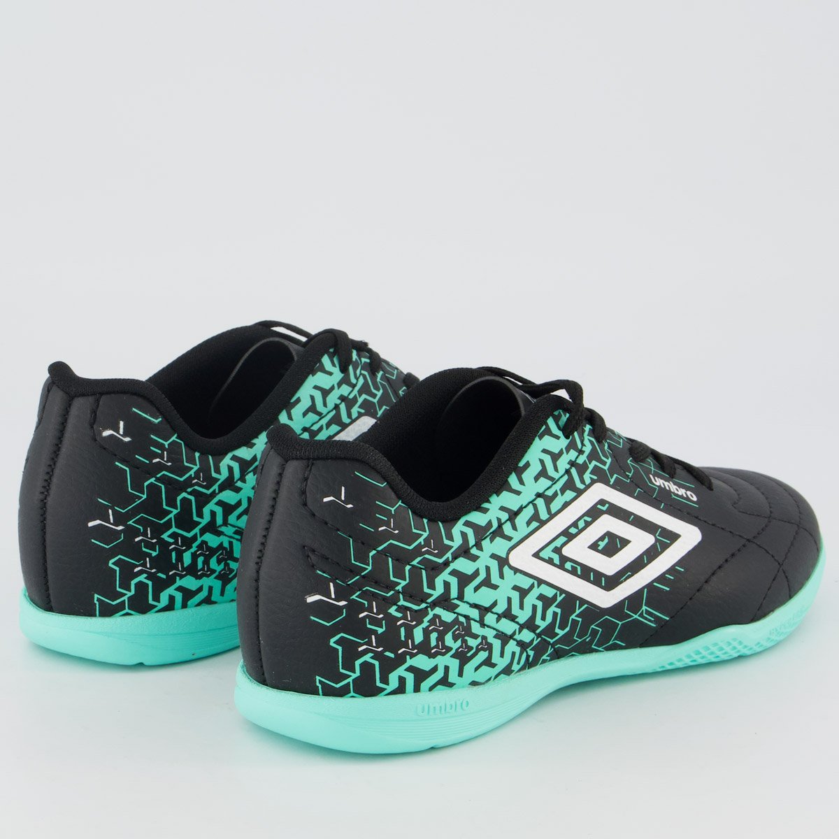 Chuteira Umbro Class Neo Futsal Juvenil Preta e Verde Preto/Verde 3