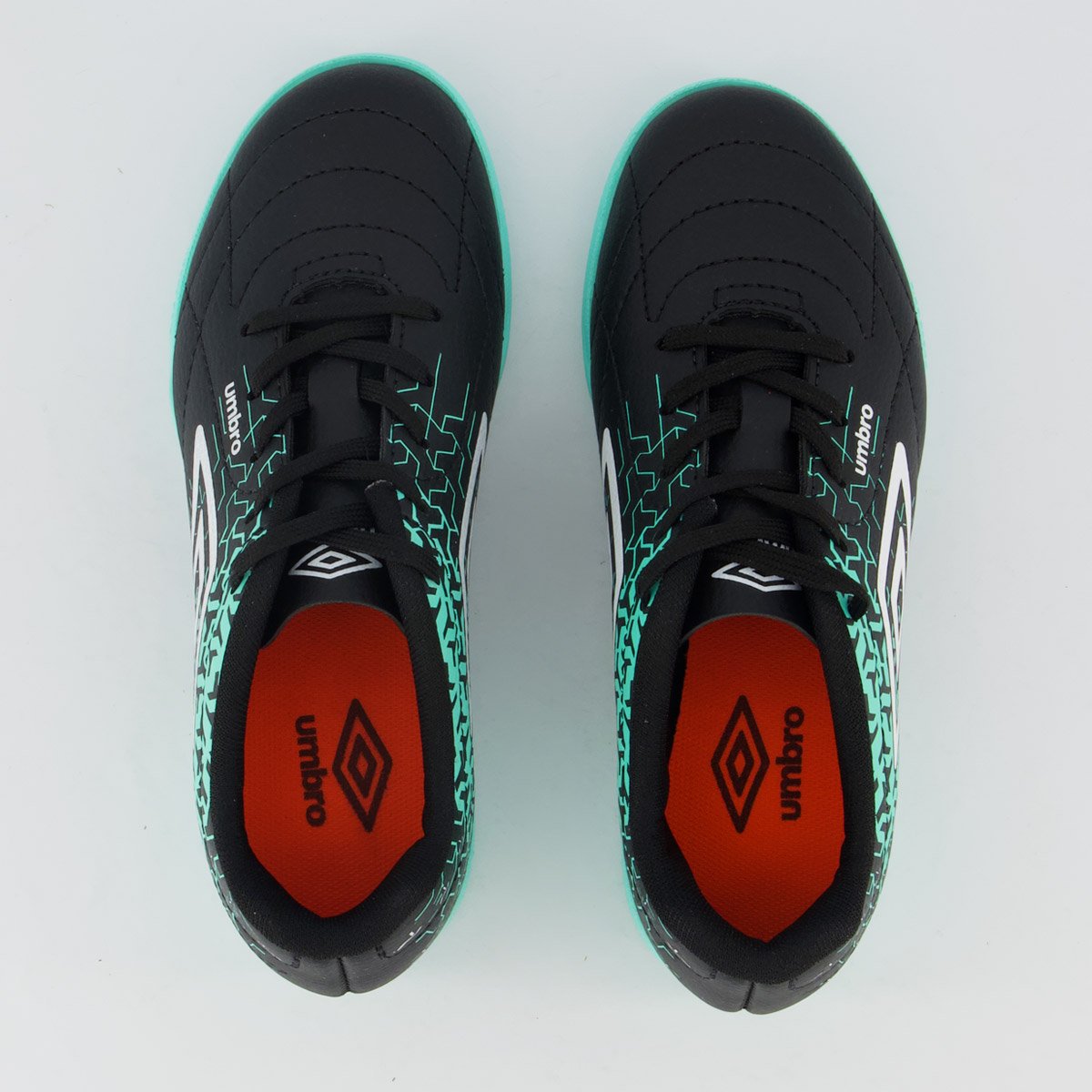 Chuteira Umbro Class Neo Futsal Juvenil Preta e Verde Preto/Verde 4